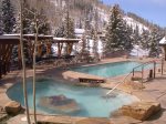 Heated Pool and Hot Tub with views of Vail Mountain and Gore Creek River